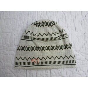 Kari Traa Beanie, 100% Wool, Green with Pink Logo, One Size